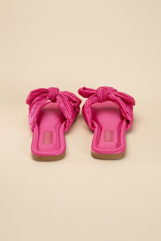 Gemma Bow Slide Sandals - Mythical Kitty Boutique