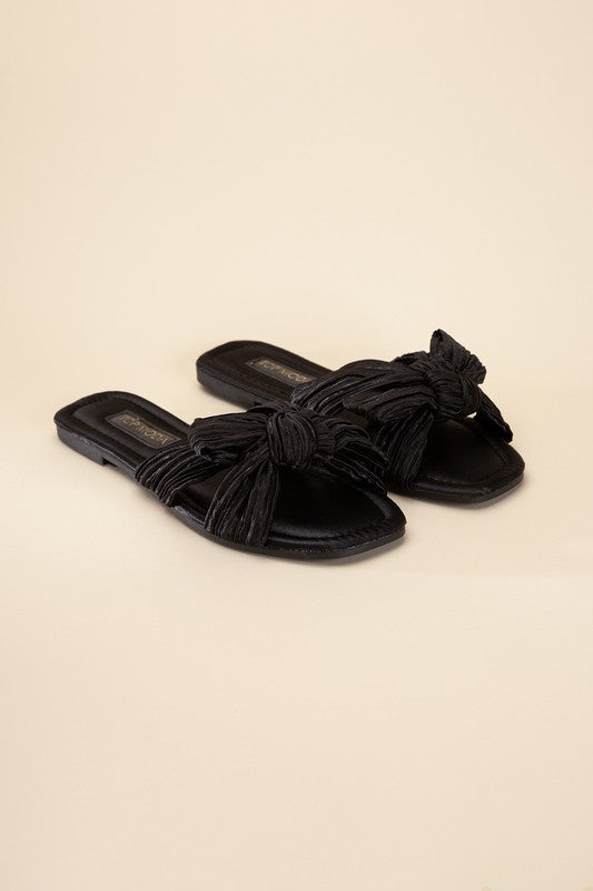 Gemma Bow Slide Sandals - Mythical Kitty Boutique