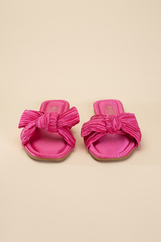 Gemma Bow Slide Sandals - Mythical Kitty Boutique