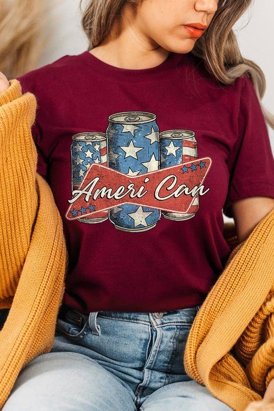 Ameri Can Graphic T Shirt - Mythical Kitty Boutique