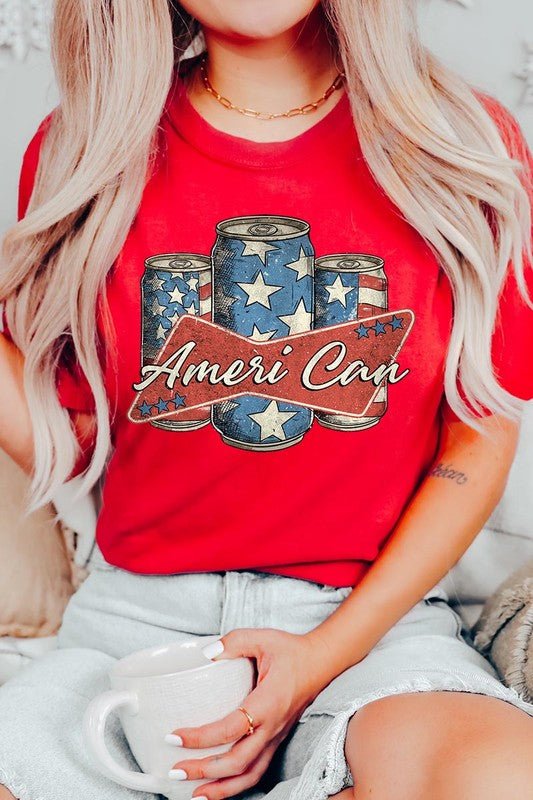 Ameri Can Graphic T Shirt - Mythical Kitty Boutique