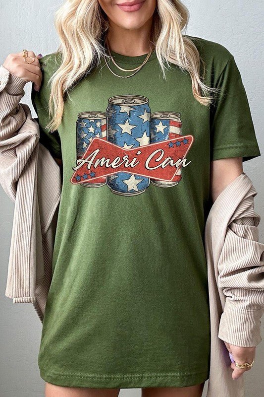 Ameri Can Graphic T Shirt - Mythical Kitty Boutique