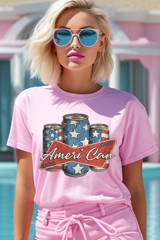 Ameri Can Graphic T Shirt - Mythical Kitty Boutique