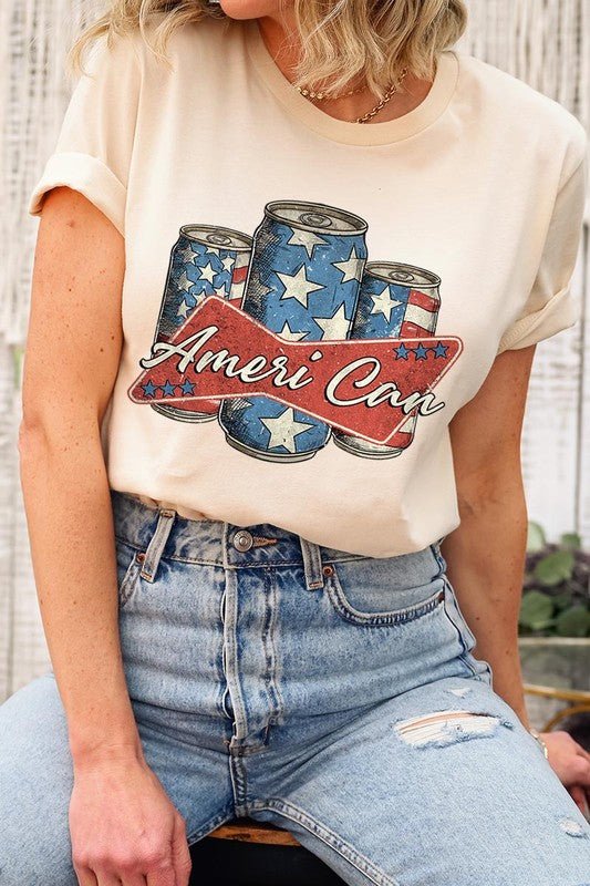 Ameri Can Graphic T Shirt - Mythical Kitty Boutique