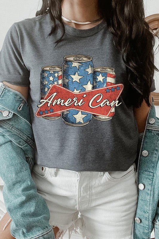 Ameri Can Graphic T Shirt - Mythical Kitty Boutique