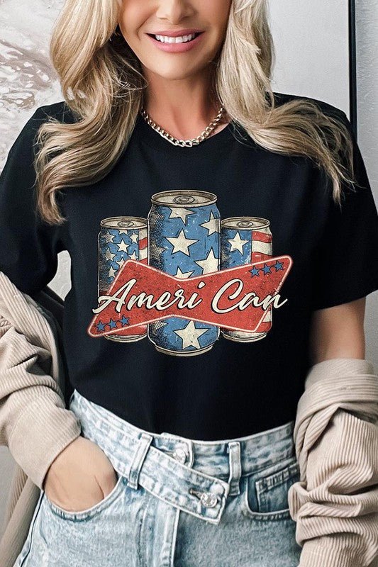 Ameri Can Graphic T Shirt - Mythical Kitty Boutique