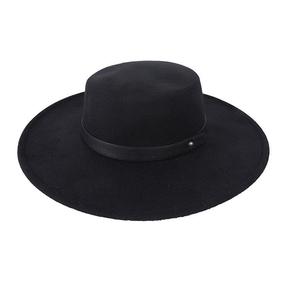 CLASSIC LEATHER BAND FEDORA - Mythical Kitty Boutique