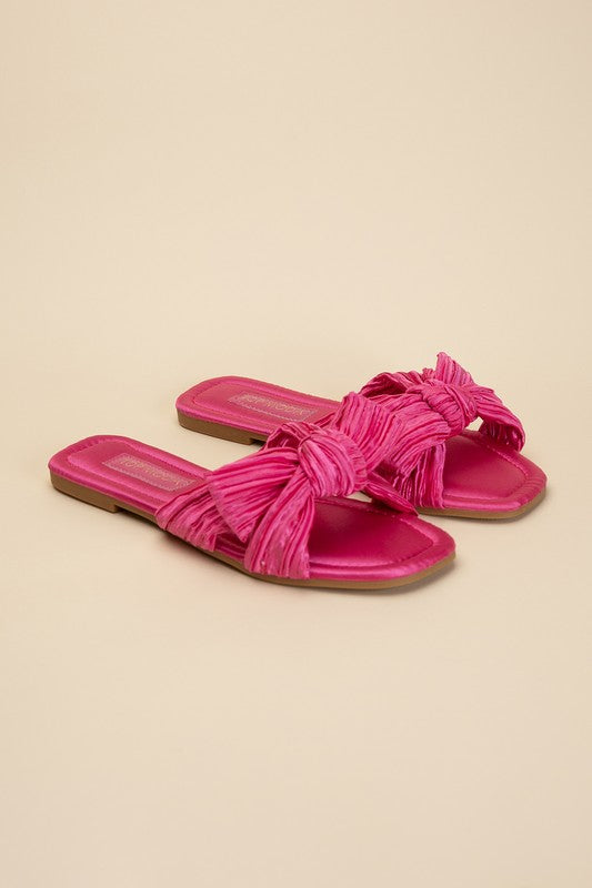 Gemma Bow Slide Sandals - Mythical Kitty Boutique