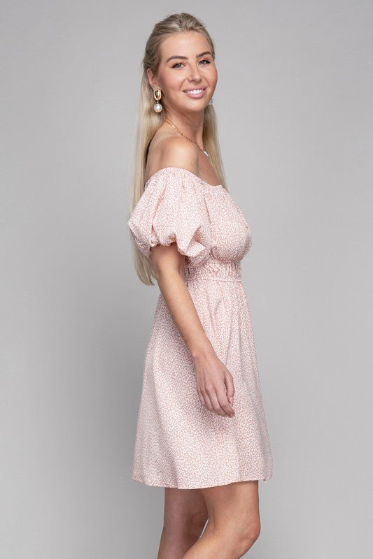 Dusty Rose Off - Shoulder Dress - Mythical Kitty Boutique