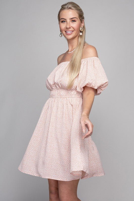 Dusty Rose Off - Shoulder Dress - Mythical Kitty Boutique