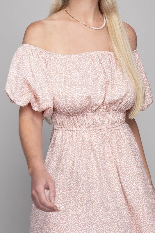 Dusty Rose Off - Shoulder Dress - Mythical Kitty Boutique