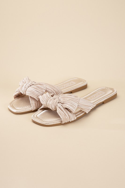 Gemma Bow Slide Sandals - Mythical Kitty Boutique