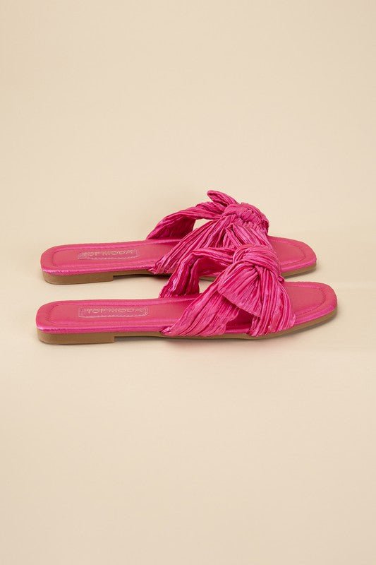 Gemma Bow Slide Sandals - Mythical Kitty Boutique