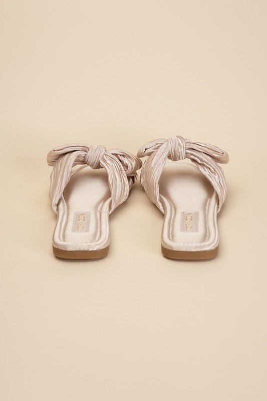 Gemma Bow Slide Sandals - Mythical Kitty Boutique