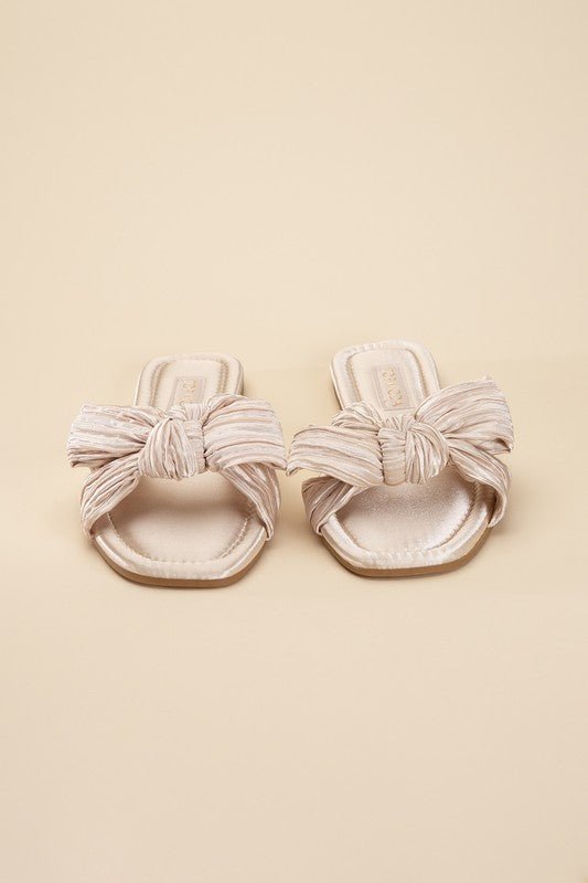 Gemma Bow Slide Sandals - Mythical Kitty Boutique