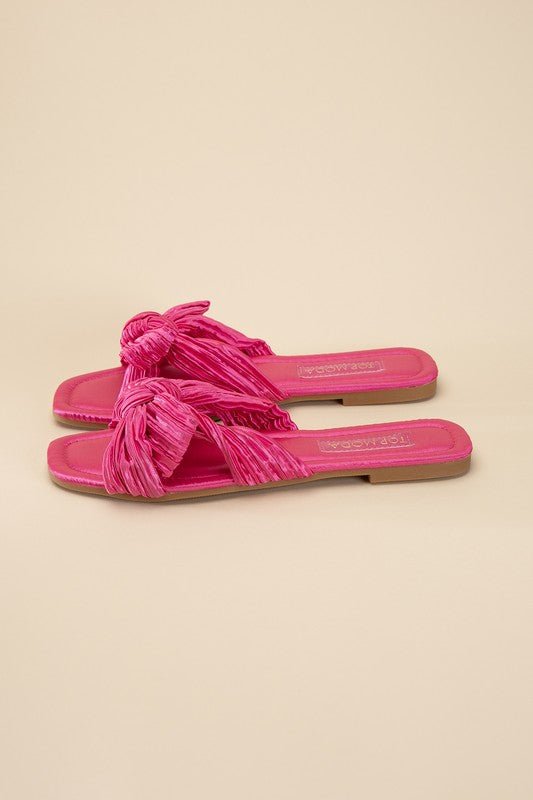 Gemma Bow Slide Sandals - Mythical Kitty Boutique