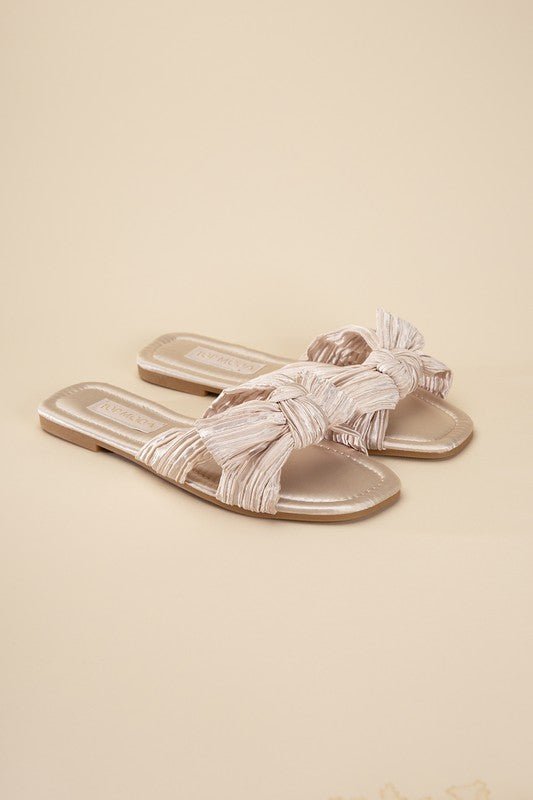 Gemma Bow Slide Sandals - Mythical Kitty Boutique