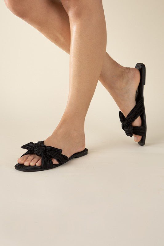 Gemma Bow Slide Sandals - Mythical Kitty Boutique