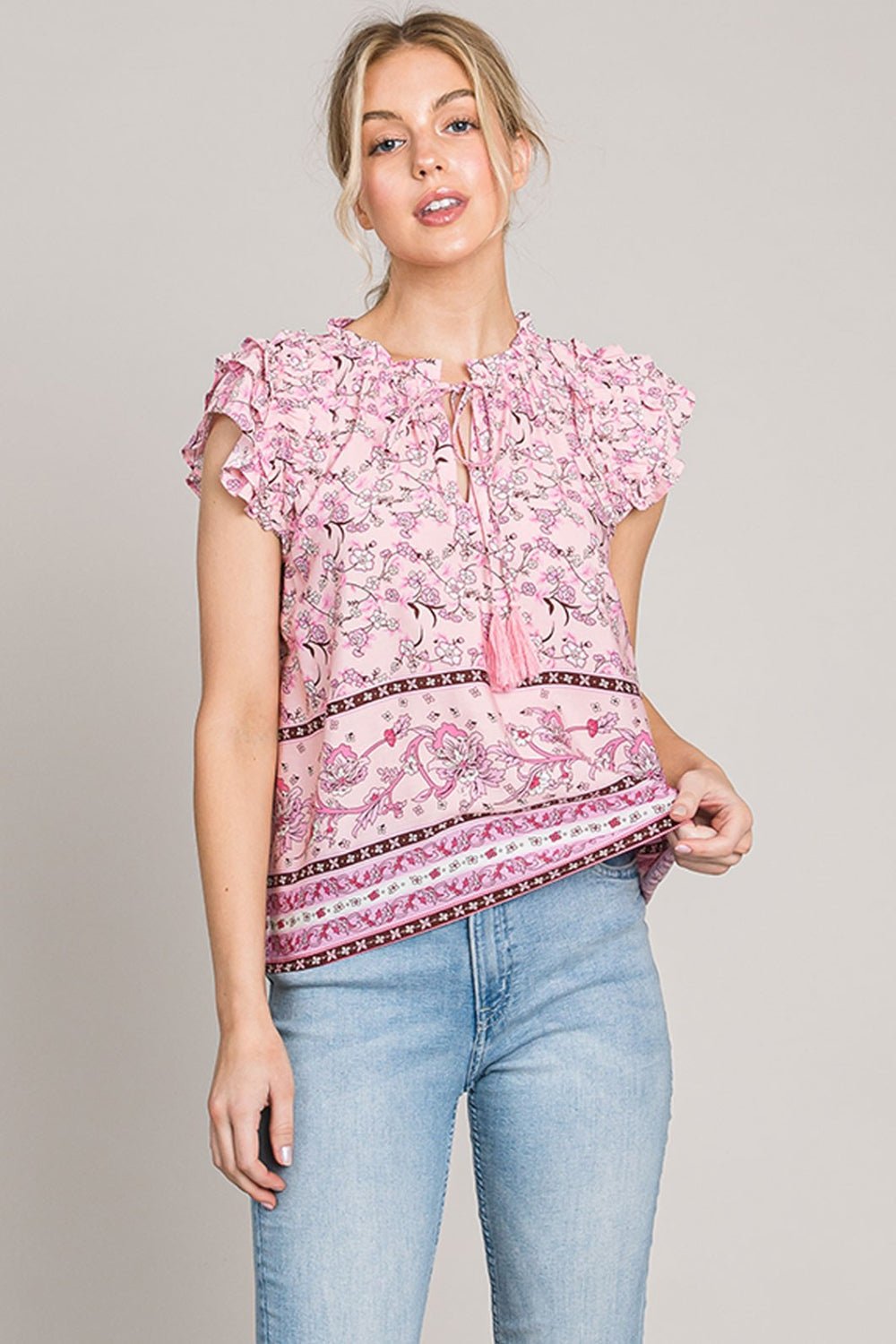 Katherina Ruffle Sleeve Blouse - Mythical Kitty Boutique