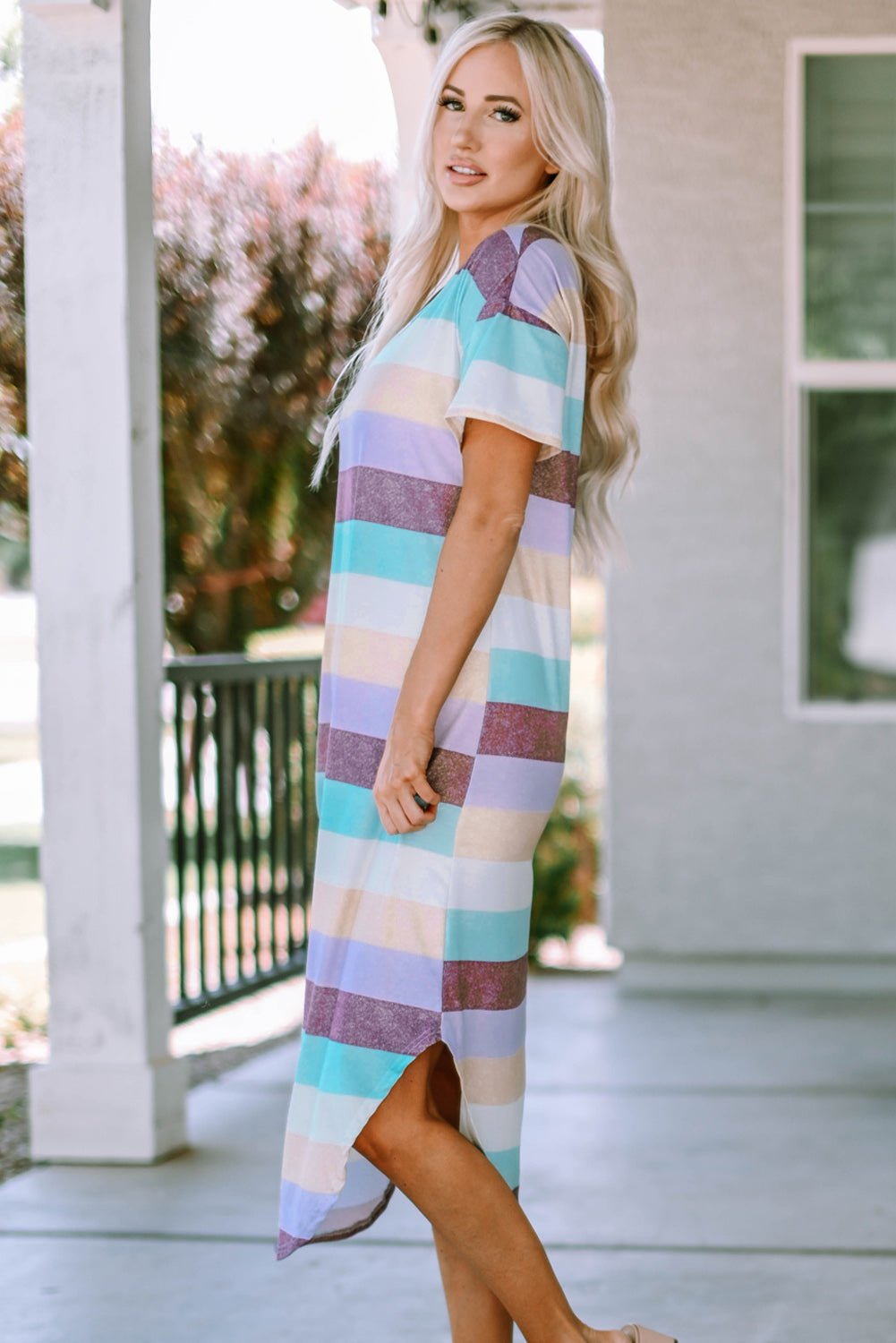 Lovely Day Striped Midi Dress - Mythical Kitty Boutique