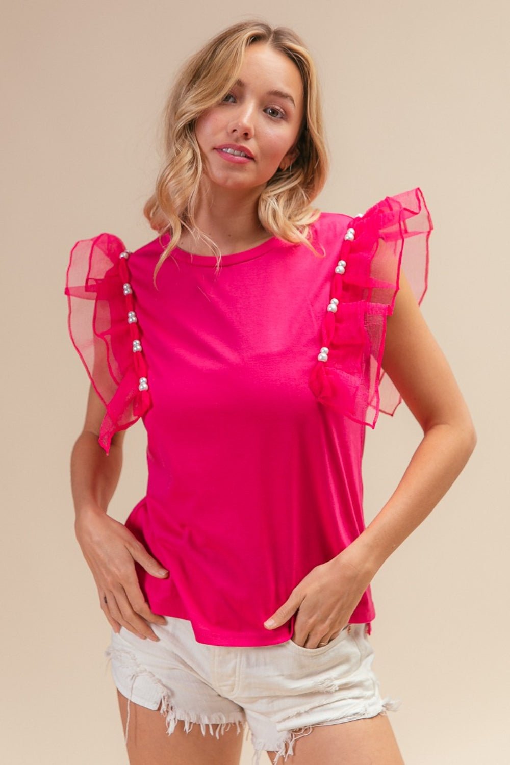 Pearlicious Mesh Sleeve Top - Mythical Kitty Boutique