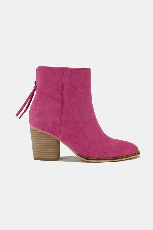 Suede Point Toe Ankle Booties - Mythical Kitty Boutique