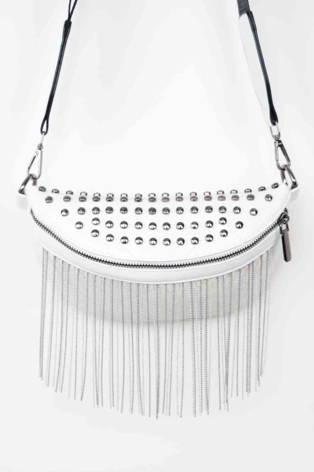 Adored Faux Leather Studded Sling Bag - Mythical Kitty Boutique