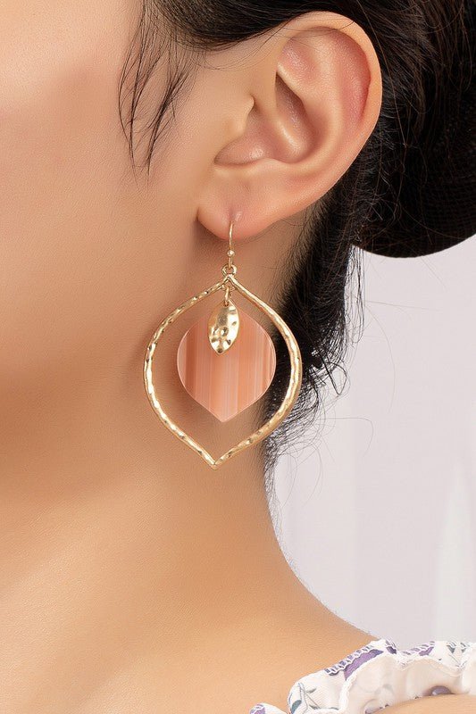 HAMMERED CASTING TEARDROP HOOP EARRINGS - Mythical Kitty Boutique