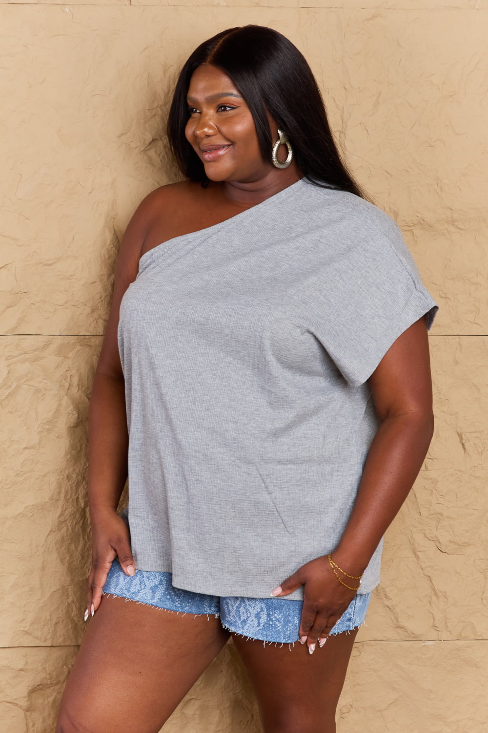 In My Groove One Shoulder Loose Top - Mythical Kitty Boutique