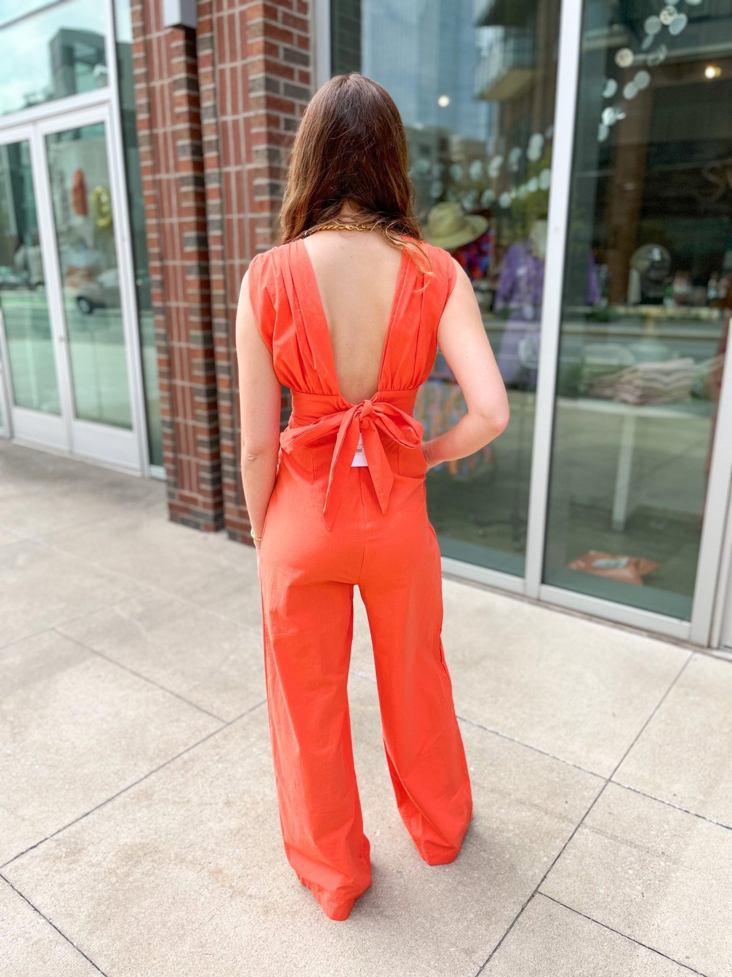 Mango Tie Jumpsuit - Mythical Kitty Boutique