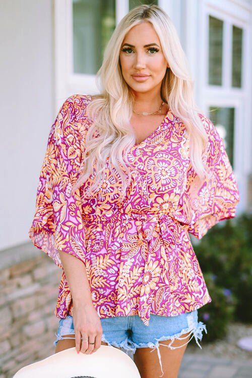 Mara Boho Floral Blouse - Mythical Kitty Boutique