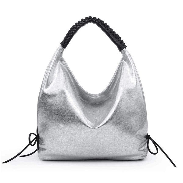 Metallic Silver Hobo Bag - Mythical Kitty Boutique