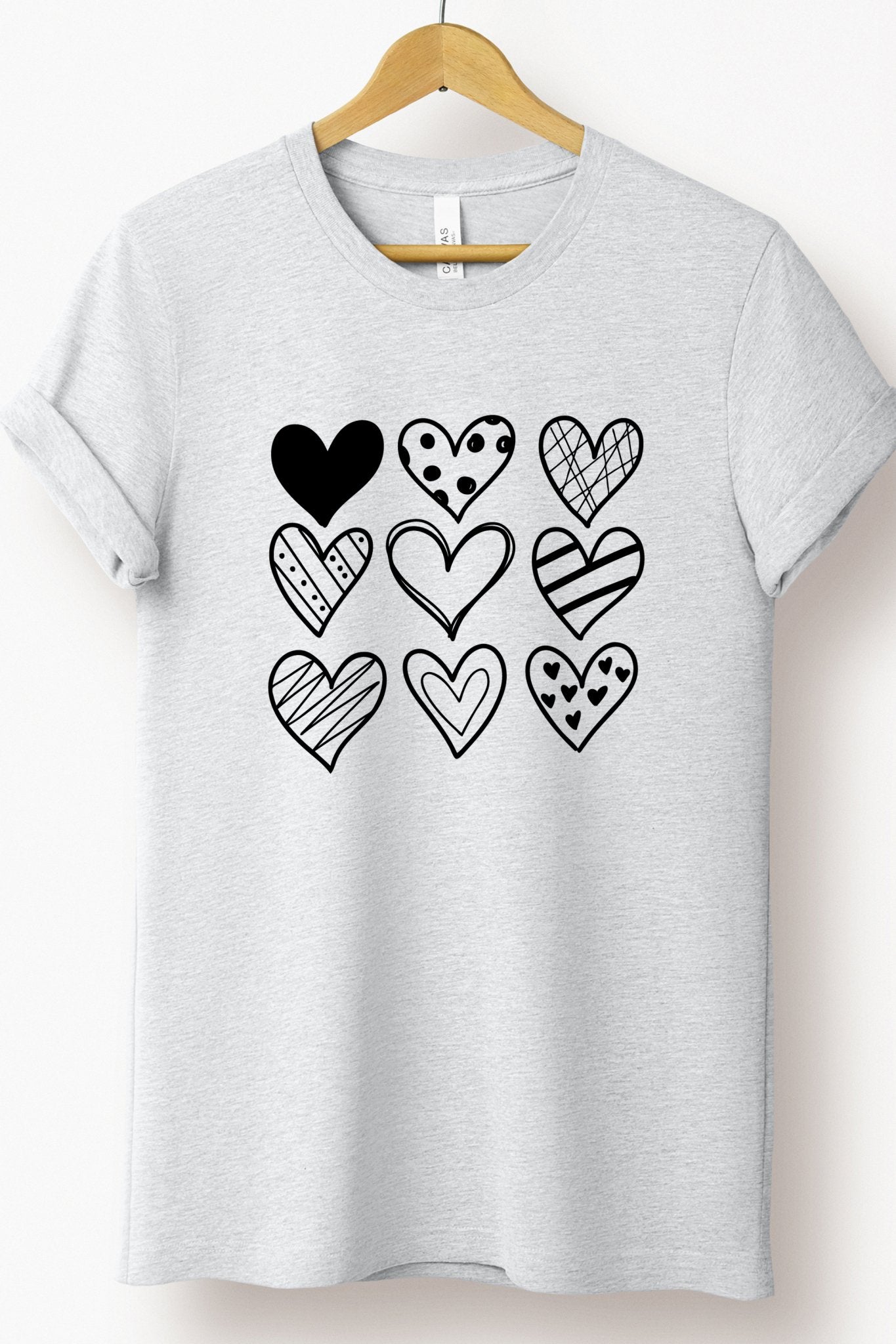 MULTIHEART TEE (BELLA CANVAS) - Mythical Kitty Boutique