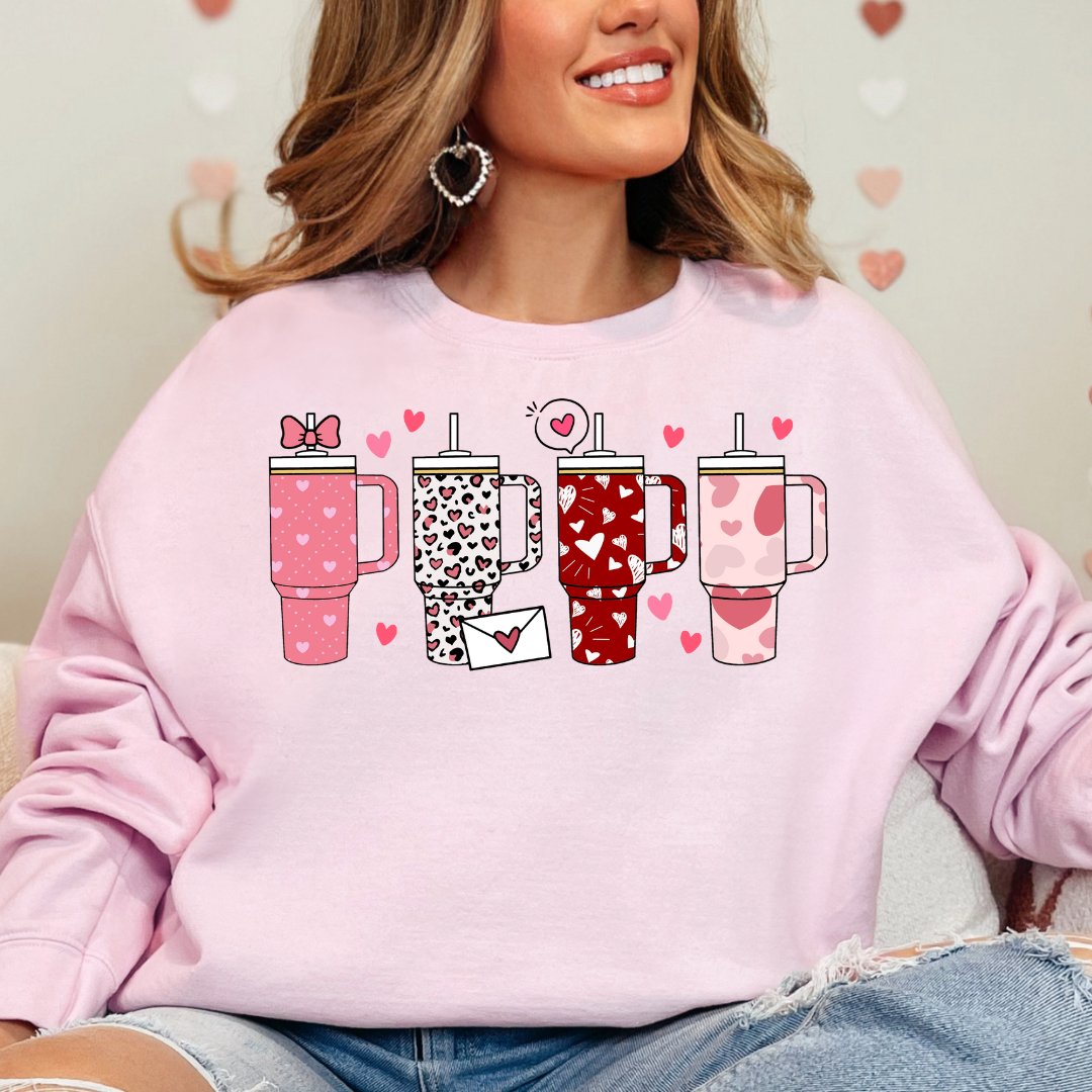 Valentine Cup Obsessed Graphic Sweatshirt - Mythical Kitty Boutique