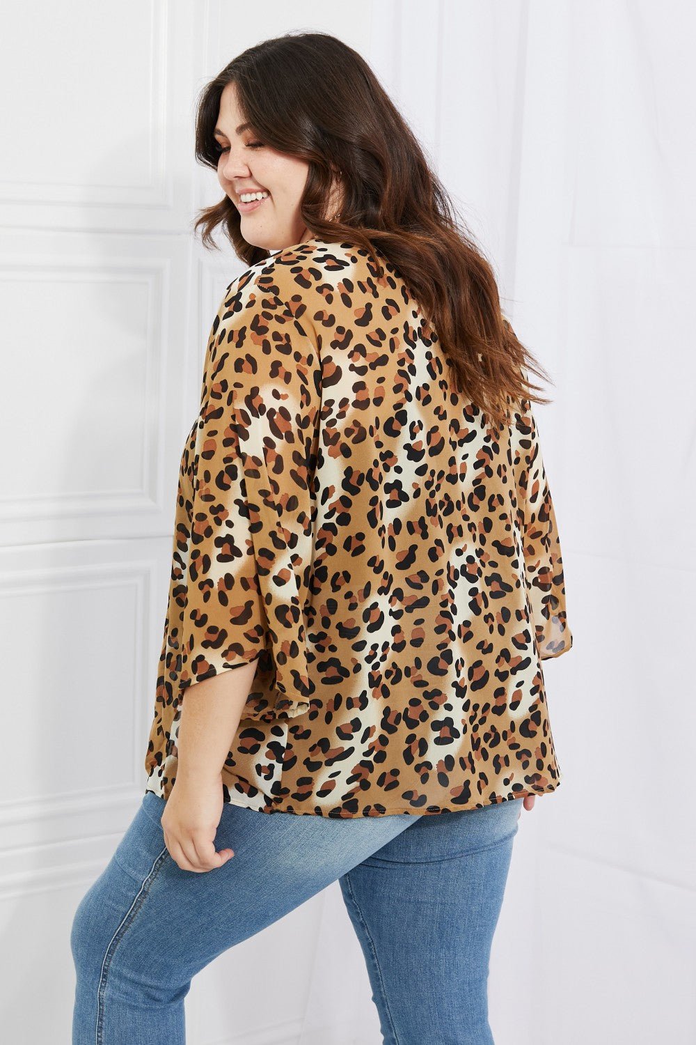 Wild Muse Animal Print Kimono in Camel - Mythical Kitty Boutique